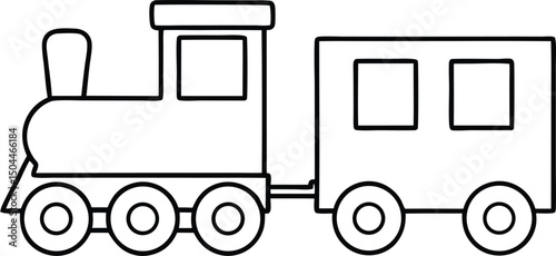 Train / railroad / subway flat icon for transportation apps and websites