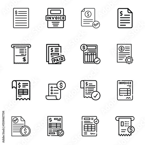 Invoice icon and invoice icon pack