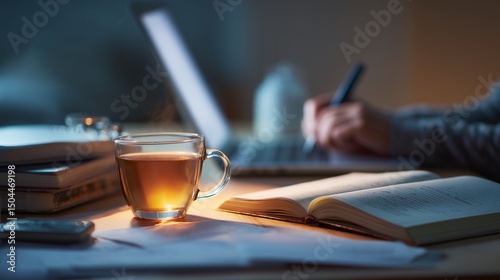 夜の勉強と紅茶 | Night Study with Tea