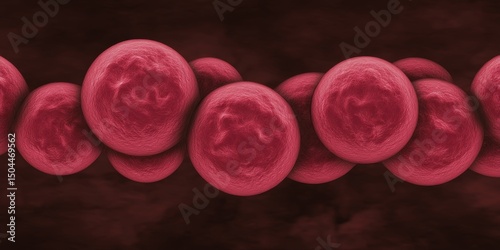 Translucent Red Blood Cells Flowing Through Veins in Abstract Background