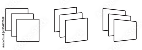 Layer stack, layer icon, Layer line, Layer sign, Canvas icon. Vector illustration. Flat Layer Icon Set Symbol Illustration Design – Vector eps 10