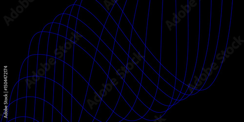 Abstract black background with a glowing abstract waves. Abstract wave element for design. Digital frequency track equalizer, Futuristic background design. Long exposure, Light painting photography.