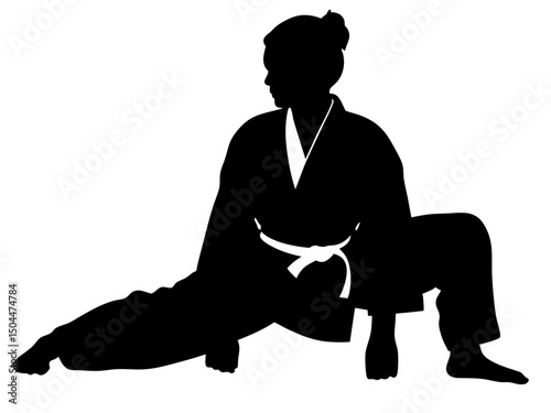 judo silhouette vector,judo fighting illustration