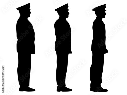 veterans  simple silhouette,soldier vector illustration