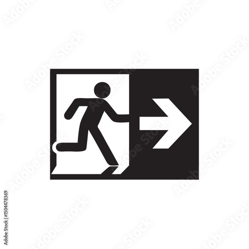 evacuation route icon