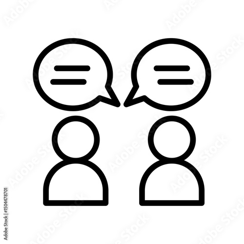 Corporate outline icon. Business icon isolated on white background. Transparent background, minimalist symbol. Vector images	