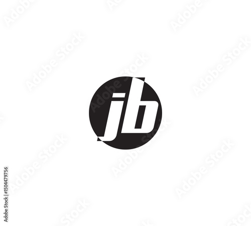  jb initials logo design, jb letters logo, jb letter linked each others, jb minimal monogram logo