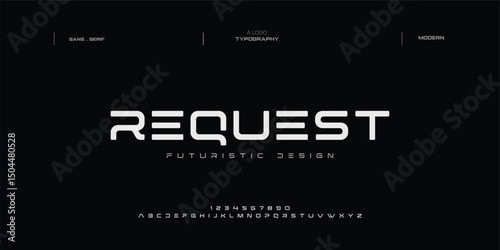 Creative font. Modern abstract digital tech font. Logo creative font, type, technology, movie, digital, music, movie. Fonts and illustration in vector format.