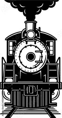 western railway old train station country transportation, train, locomotive, engine, steam, transportation, railway, vector, transport, railroad, old, illustration, vintage, rail, construction, truck,