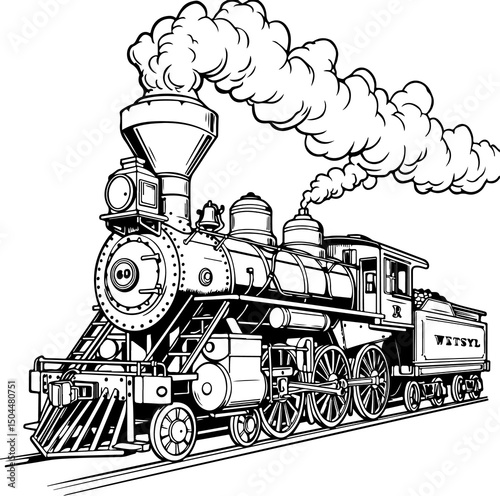 western railway old train station country transportation, train, locomotive, engine, steam, transportation, railway, vector, transport, railroad, old, illustration, vintage, rail, construction, truck,