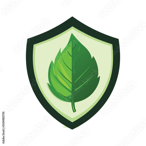 Eco Shield Protecting Natures Green  Environmental Logo Design