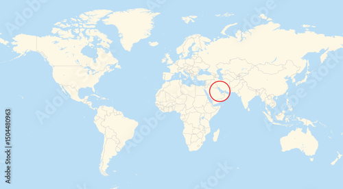 Location map of Bahrain in Asia