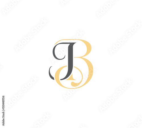 jb initials luxury logo design, jb letters logo, jb letter 
 linked each others, jb  luxury initials monogram.