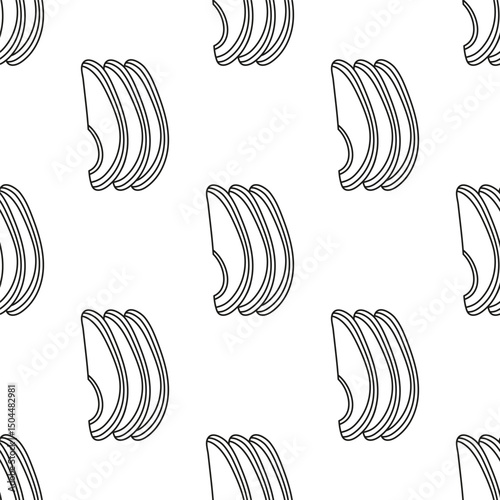 outline avocado seamless pattern