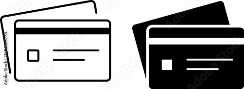Credit card icon set. Payment card. financial protection.  during purchase representing secure transactions