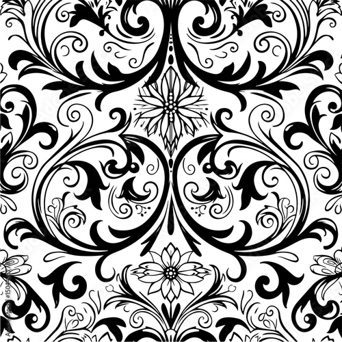 tooled leather seamless patterns bundle, pattern, seamless, floral, flower, wallpaper, vector, ornament, design, vintage, decoration, leaf, illustration, art, damask, nature, texture, black, decor, or