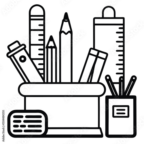 Pencil Holder Pen Case Office Stationery Design