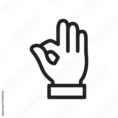Gestures Of Human Hands, Perfectly ok Hand Symbol Icon In Trendy Design Vector Eps 10