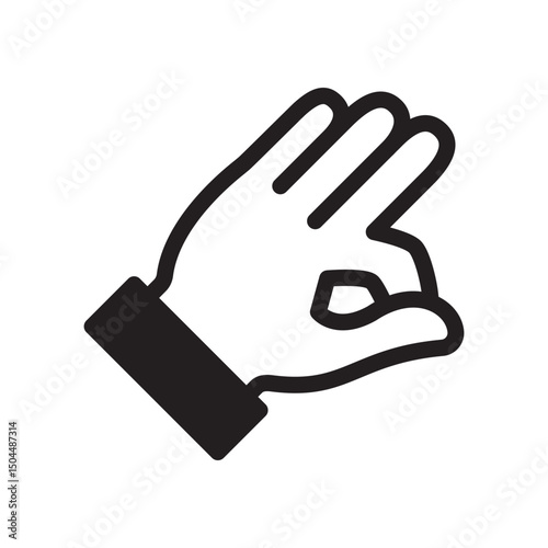 Gestures Of Human Hands, Perfectly ok Hand Symbol Icon In Trendy Design Vector Eps 10