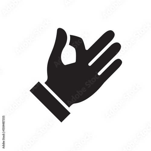 Gestures Of Human Hands, Perfectly ok Hand Symbol Icon In Trendy Design Vector Eps 10