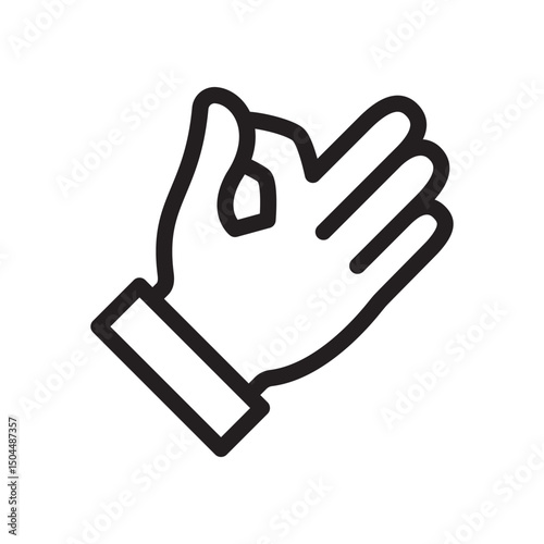 Gestures Of Human Hands, Perfectly ok Hand Symbol Icon In Trendy Design Vector Eps 10