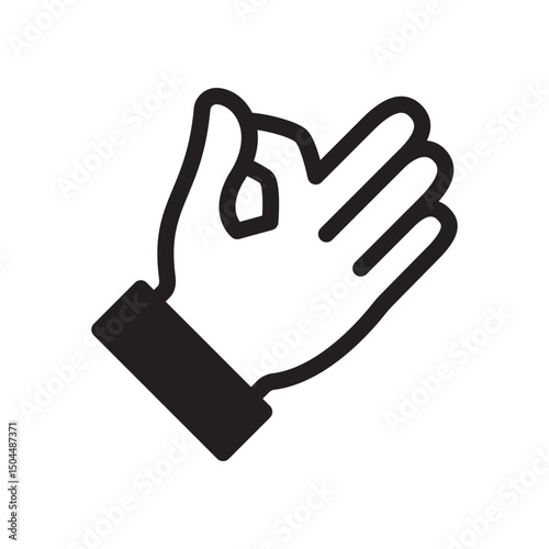 Gestures Of Human Hands, Perfectly ok Hand Symbol Icon In Trendy Design Vector Eps 10