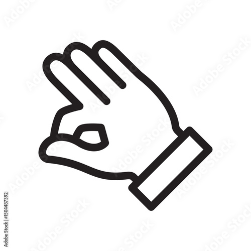 Gestures Of Human Hands, Perfectly ok Hand Symbol Icon In Trendy Design Vector Eps 10