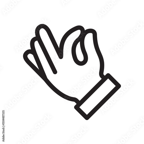 Gestures Of Human Hands, Perfectly ok Hand Symbol Icon In Trendy Design Vector Eps 10
