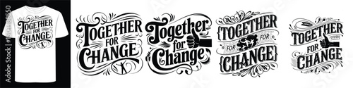 Feminism & Political Activism Posters and Apparel with Motivational Typography