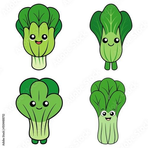 Bok Choy cartoon vector