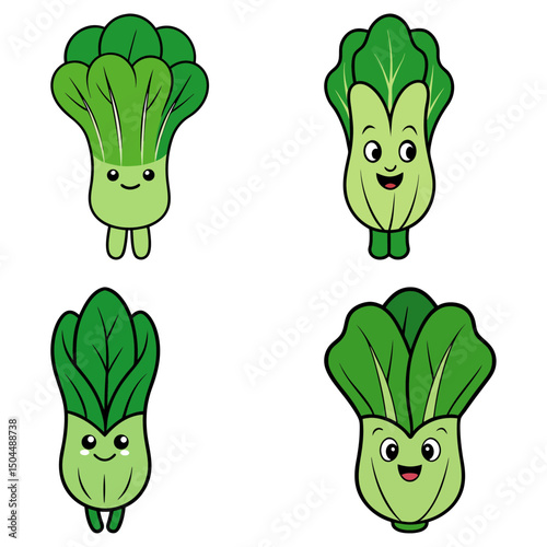 Bok Choy cartoon vector
