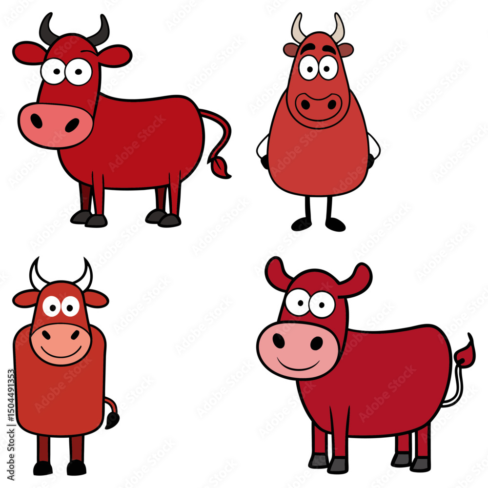 Obraz premium Beef cartoon vector