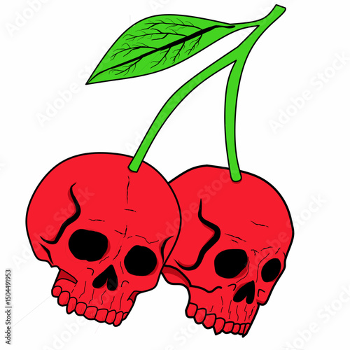 vector illustration of cherry