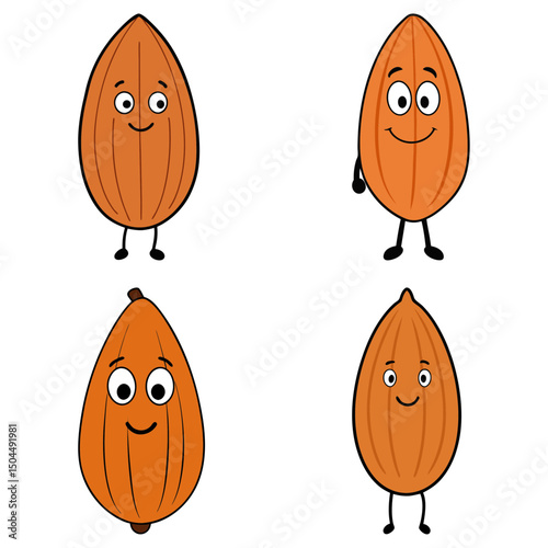 Almond cartoon vector