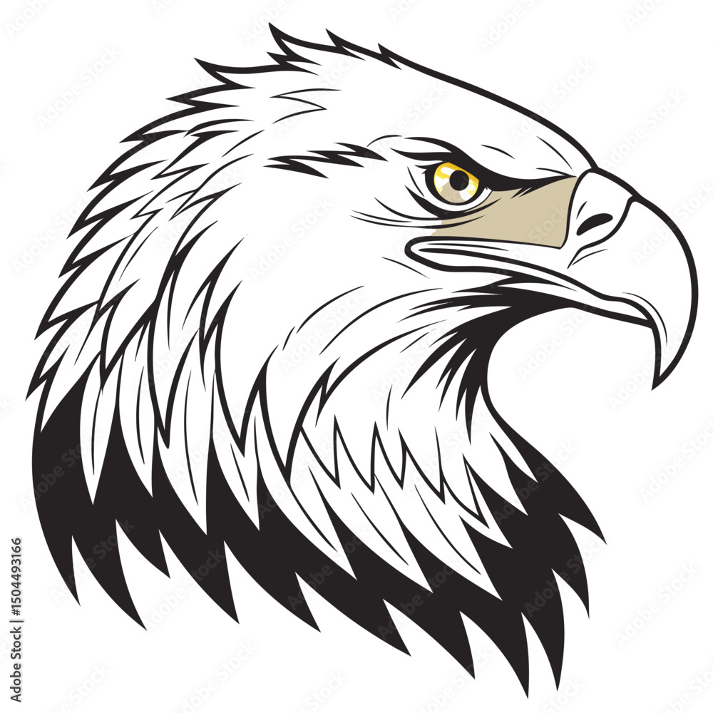 Obraz premium Eagle head vector on white background. eagle icon logo. Adobe Illustrator Artwork