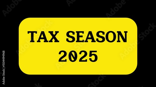 Tax Day, Tax Season Handwritten Animation for Finance and Business in black background