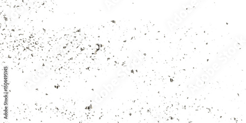 Abstract silver confetti foil splatter glitter on transparent background. Vector confetti for celebration with gray glitter festive background