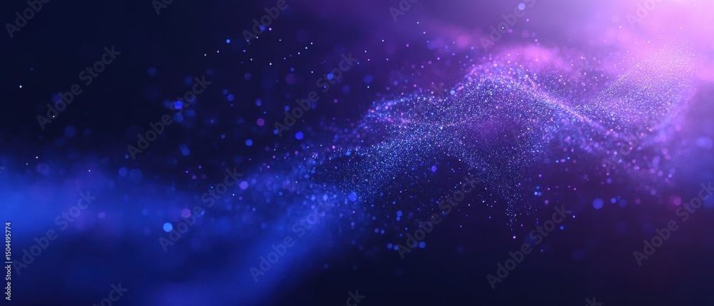 Obraz premium Futuristic waves and cosmic space aesthetic in vivid colors