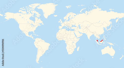 Location map of Malaysia in Asia