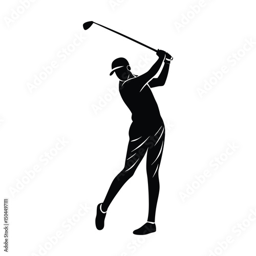 golf player silhouette 
