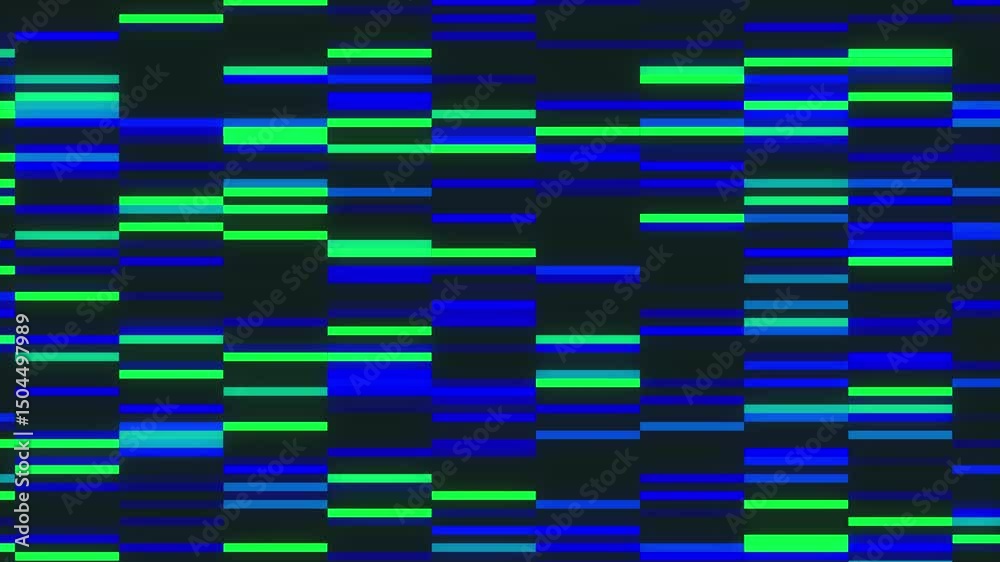 Animated digital rotating multi color racing rectangles background.