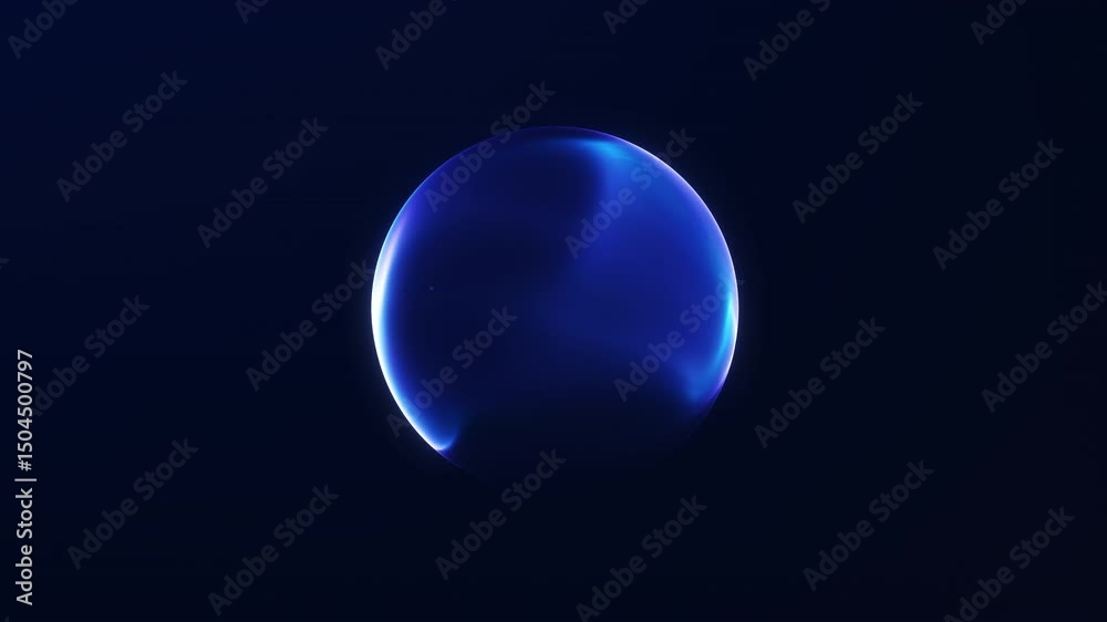 Minimal elegant blue glowing energy sphere with soft plasma light and fluid swirl. Luxury sci-fi orb loop for business, branding and digital tech visuals. 4K 60 fps seamless design. Minimal elegant blue glowing energy sphere with soft plasma light and fluid swirl. Luxury sci-fi orb loop for business, branding and digital tech visuals. 4K 60 fps seamless design.
