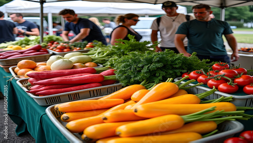 Dynamic farmers market with organic produce