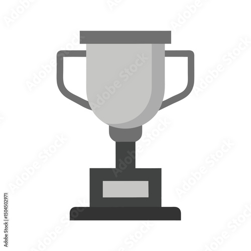 Silver Trophy Icon for Second Place Award