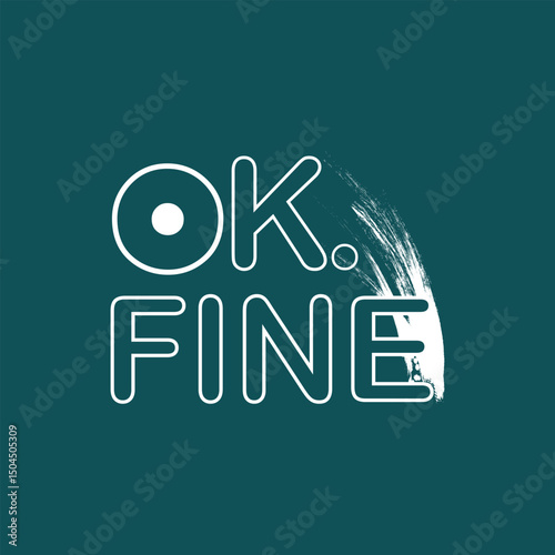 ok fine background lettering style