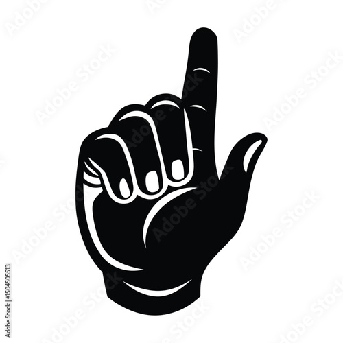 Hand silhouette representing gestures and communication in various contexts of daily life