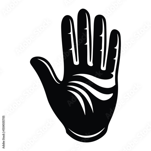 Hand silhouette representing gestures and communication in various contexts of daily life
