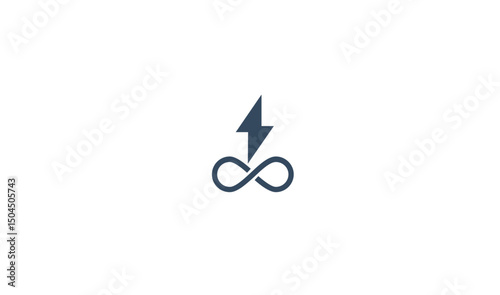 Infinite Energy Lightning Bolt Icon Vector