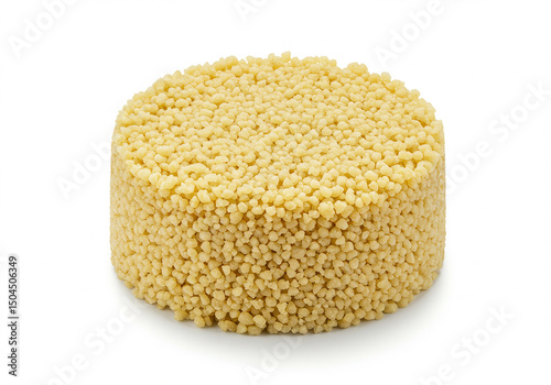 Portion of couscous isolated on white background