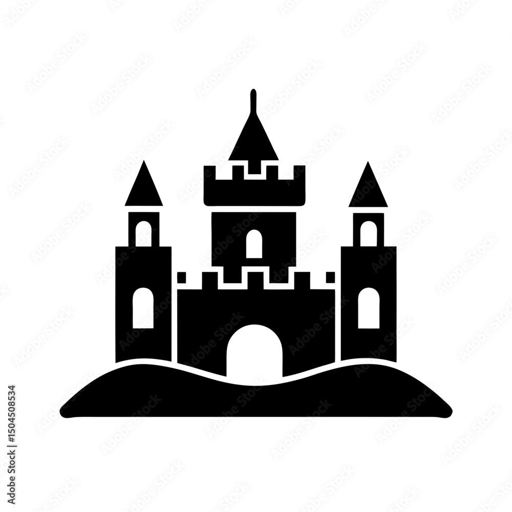 Fototapeta premium Sandstone Arch Icon Vector Flat and Clean Look